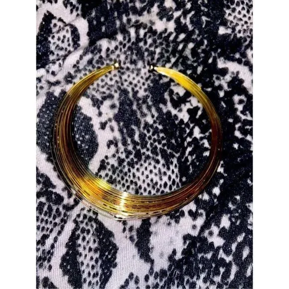 1960’s Mixed Metal Collar Choker Necklace - Picture 6 of 9